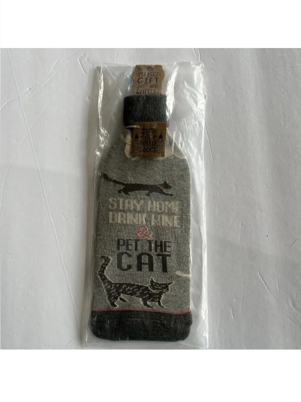 Primitives By Kathy Wine Bottle Sock Cats 1 Sock  New